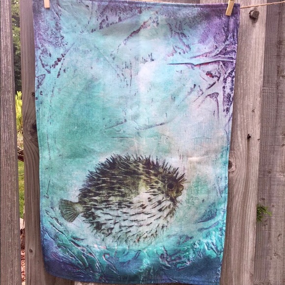 Tea towels handmade, marine inspired, NEW